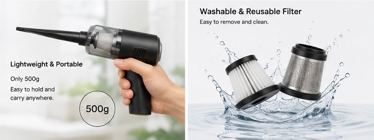 Crimello Mini 3-in-1 Portable Vacuum Cleaner